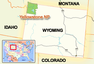Yellowstone location map